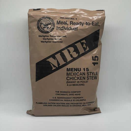 USA MRE Military Meal-Ready-to-Eat ration (Menu 15: Mexican Style Chicken Stew)