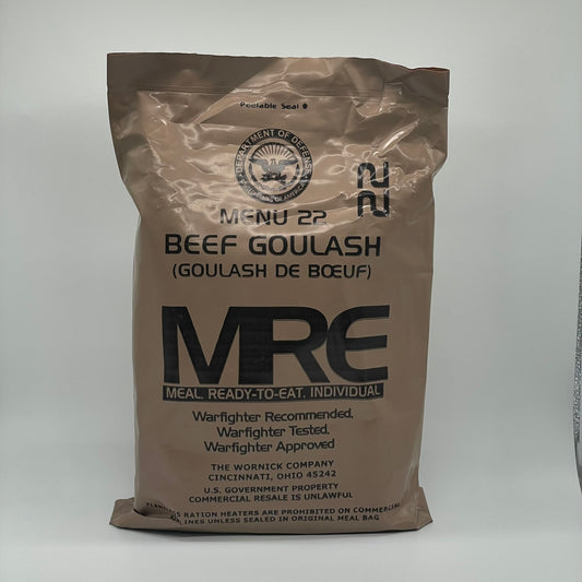 USA MRE Military Meal-Ready-to-Eat ration (Menu 22: Beef Goulash)