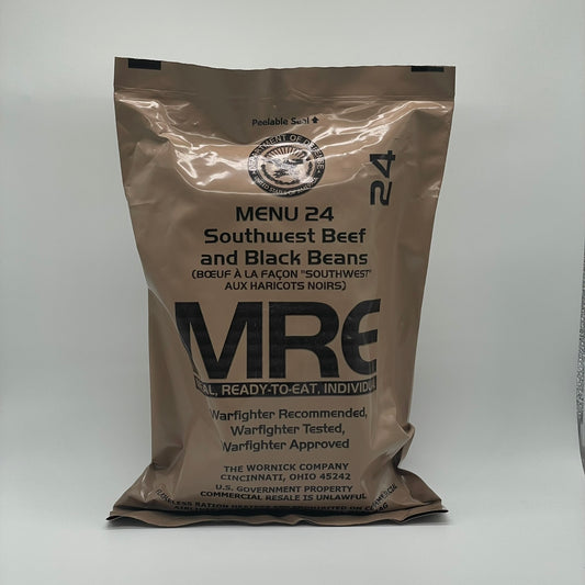 USA MRE Military Meal-Ready-to-Eat ration (Menu 24: Southwest Beef and Black Beans)