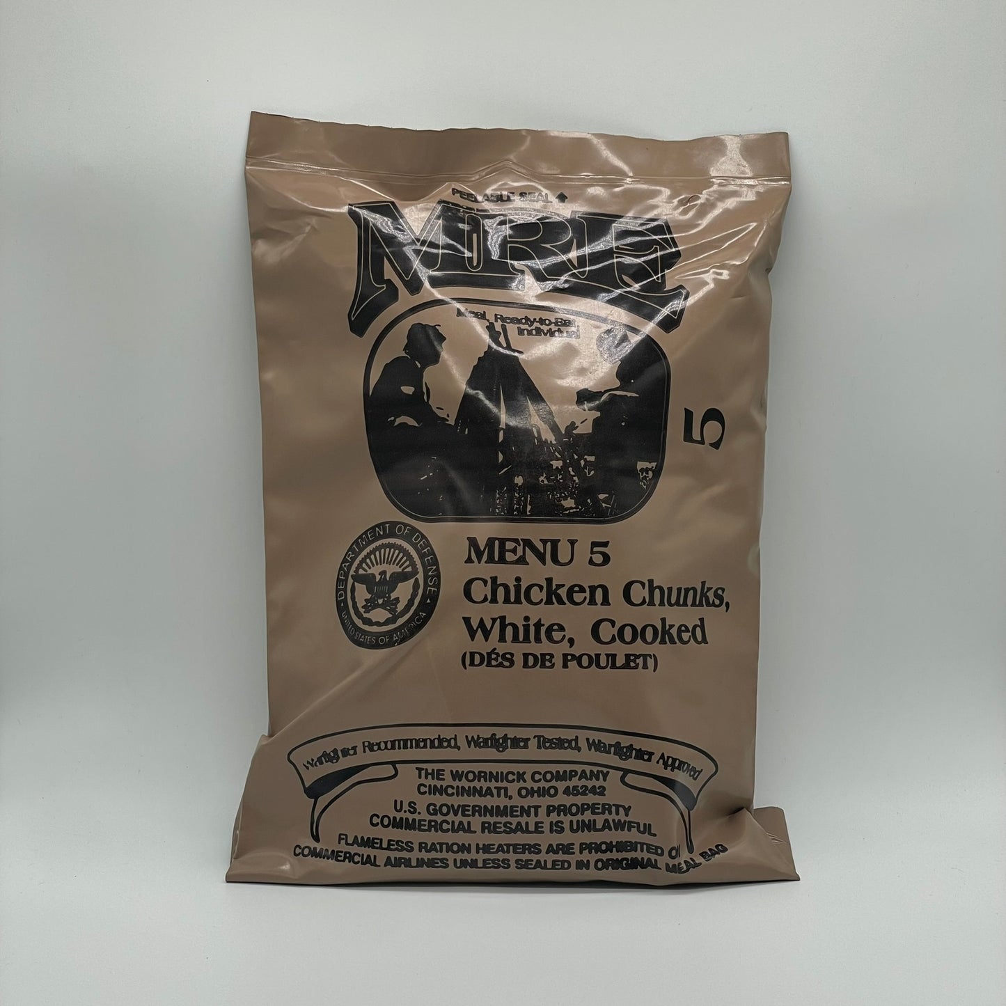 USA MRE Military Meal-Ready-to-Eat ration (Menu 5: Chicken Chunks)